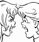 Archie Coloring Betty Cooper Argument Had Comics Jughead Hamburger Eating Color Colorluna sketch template
