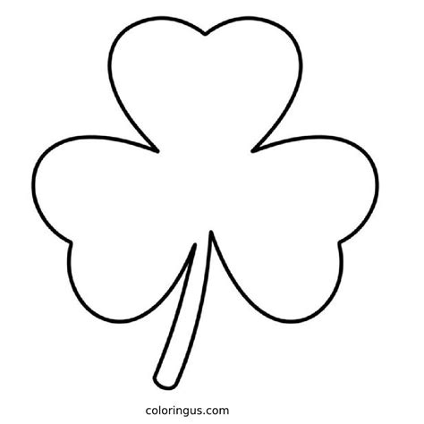 printable shamrock coloring pages  print  color