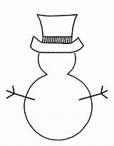 Snowman Christmas Outline Template Clipart Kids Crafts Preschool Simple Printable Blank Craft Snow Drawing Clip Coloring Cliparts Man Winter Pages sketch template