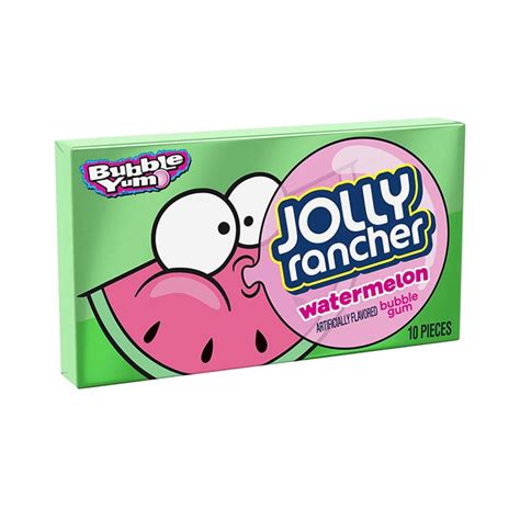 bubble yum jolly rancher watermelon gum  piece  american candy