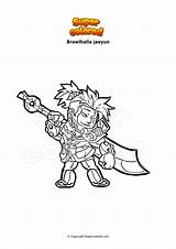 Brawlhalla Jaeyun Colorare Supercolored Thatch Thor sketch template