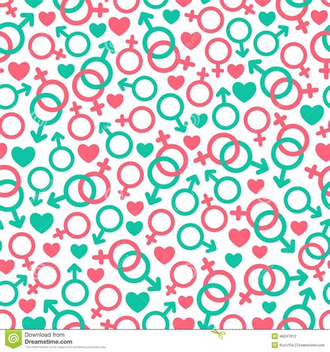 gender seamless pattern background stock vector illustration of icon girl 48247812