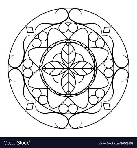 abstract cute mandala royalty  vector image