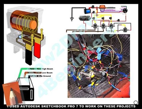 autodesk sketchbook pro  create electrical wiring diagrams  classic car projects
