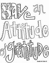 Attitude Gratitude sketch template