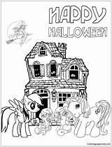 Pony Little Halloween Pages Coloring Color Printable sketch template