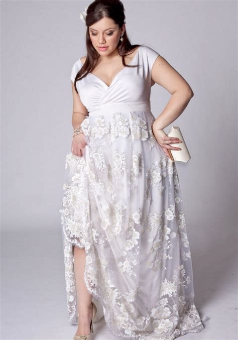 all white dresses for plus size 2020 trends