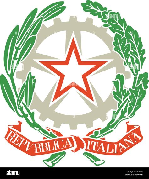 coat  arms   italian republic stock vector image art alamy