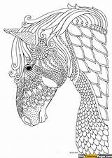 Coloring Pages Mandala Horse Animal Kids sketch template