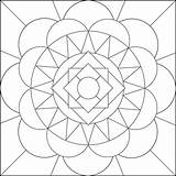Coloring Geometric Pages Mandala Printable Getcolorings Color sketch template