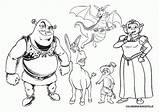 Coloring Shrek Fiona Colouring Pages sketch template