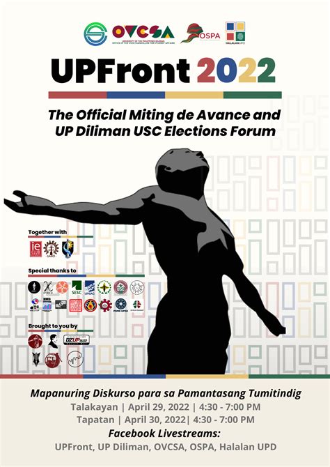 upfront   official miting de avance   diliman usc elections forum university