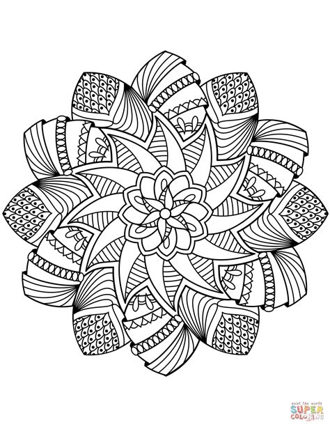 flower mandala coloring page  printable coloring pages