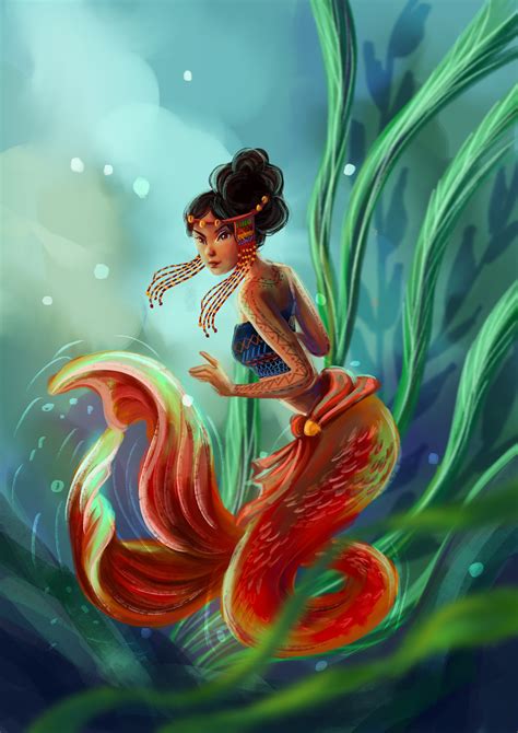Artstation Alona The Tribal Mermaid