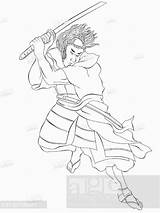 Sword Fight Drawing Getdrawings Warrior Fighting sketch template