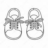 Kids Shoes Pair Drawing Shoe Baby Vector Drawn Children Sketch Hand Coloring Draw School Pages Gyerekek Girl Getdrawings Illustration Colourbox sketch template