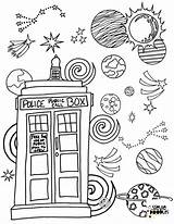 Coloring Tardis Pages Printable Choose Board sketch template