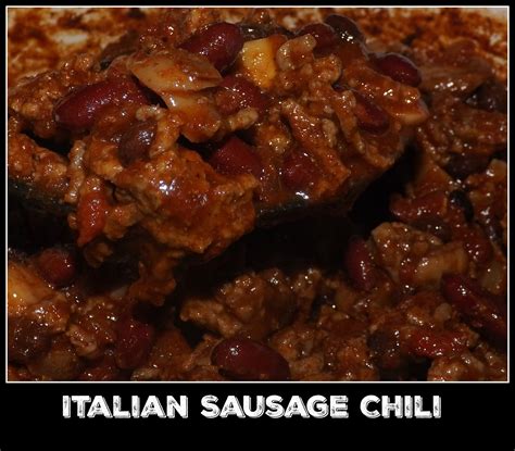 simply intertwined italian sausage chili