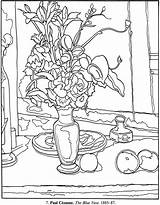 Coloring Pages Cezanne Monet Paul Matisse Color Still Life Monopoly Paintings Dover Colouring Print Famous Printable Book Vase Sheets Blue sketch template