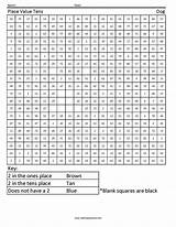 Value Place Math Grade Dog Coloring Tens First Worksheet Square Template sketch template
