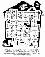 Maze Haunted House Halloween Template Printable Coloring Print Spooky Deviantart Scary Pages Blogthis Email Twitter Hauntedhouse Houses Templates sketch template