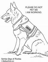 Dog Service Coloring Pages Dogs Tags Colouring Color Printable Book Kids Print Getcolorings Mobility Animals Assistance sketch template