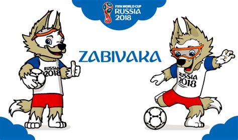 zabivaka mascota del mundial de fútbol 2018 2 poses eventos y festividades vector