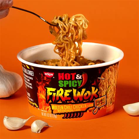 hot spicy fire wok molten chili chicken nissin food