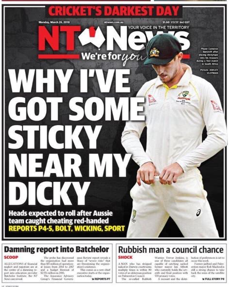newspapers react  australian cricket scandal adnews