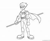 Coloring Titans Teen Robin Pages Go Drawing Titan Batman Coloring4free Printable Raven Flash Girl Kid Stick Holding Hot Kids Team sketch template