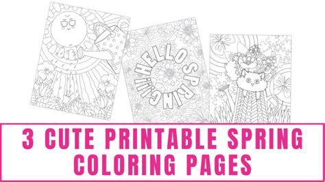 spring coloring pages  kids  adults freebie finding mom