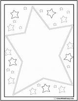 Star Coloring Pages Kids Stars Sheet Color Simple Pdf Colorwithfuzzy sketch template