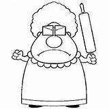 Grandma Coloring Pages Grandmother Angry Drawing Granny Cartoon Printable Clipart Stock Color Clip Cookies Illustrations Top Drawings Birthday Print Happy sketch template