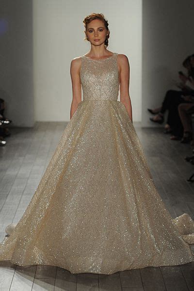 20 metallic wedding gowns for bride who crave that wow