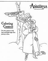 1997 Anastasia Coloring Movie Dolls Paper November sketch template