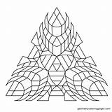 Coloring Pages Mandala Geometry Geometrical Illusions Tesselation Optical Choose Board Geometric sketch template