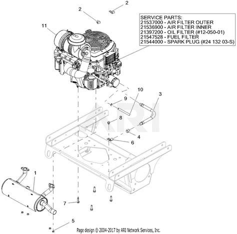 gravely   pro turn  efi parts diagram  engine kohler