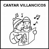 Cantar Villancicos Pictograma Educasaac sketch template