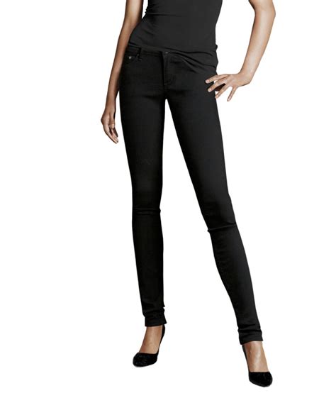 handm super skinny super low jeans in denim black lyst