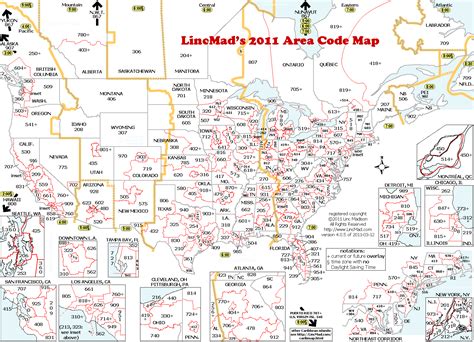 usa area code reference map