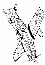 Coloring Pages Aircrafts Wwii Popular sketch template
