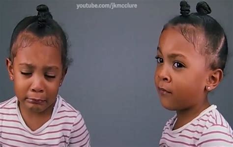 video this adorable twin had a mini meltdown after finding out her sister is a minute older