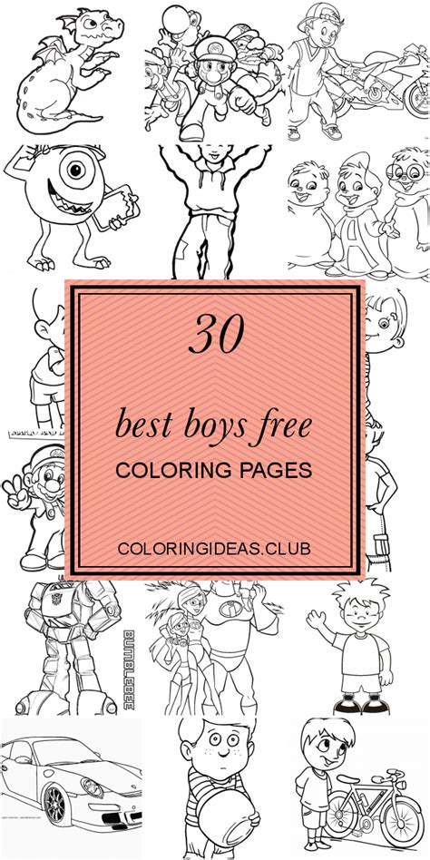 boys  coloring pages  images  printable
