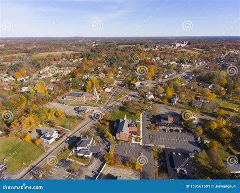 tewksbury town center aerial view ma usa stock image image