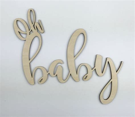 baby wood cutout  baby baby shower decor  baby wooden etsy