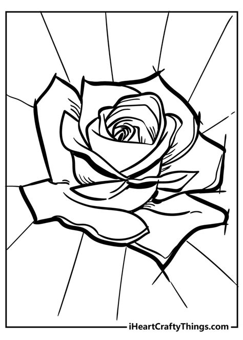 rose coloring pages original