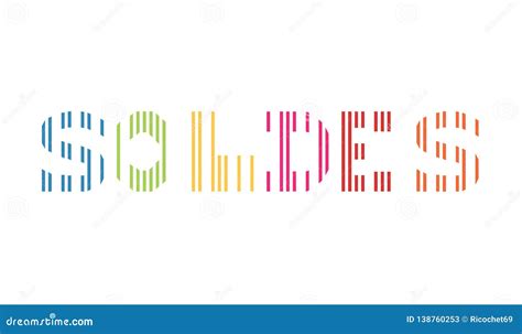 french sale sign  colorful barcode stock illustration illustration  business shop
