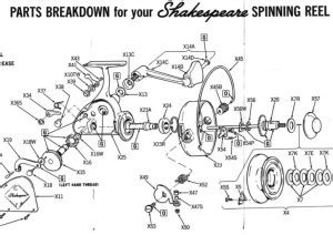 shakespeare  spinning reel schematic orca