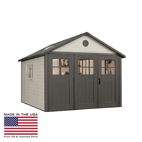 lifetime    ft outdoor storage shed  tri fold