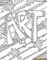 Coloring Pages Doodle Printable Print sketch template